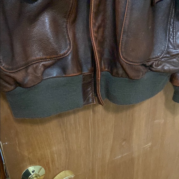 US Wings Brown Leather Jacket - Picture 5 of 16